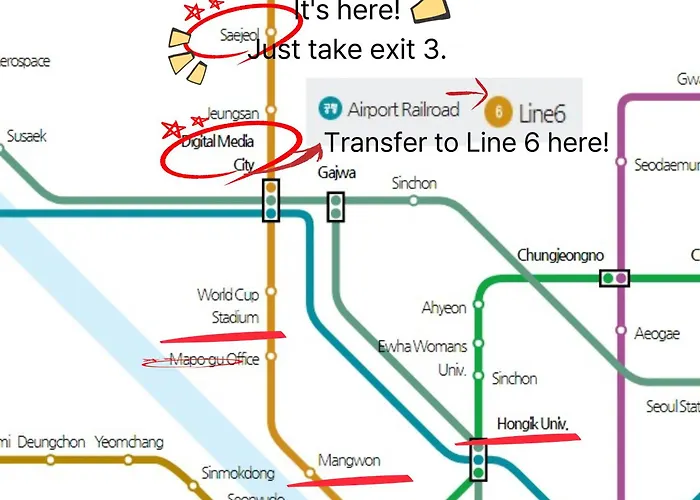 Login Near Hongdae, Gwanghwamun, Dmc & Sungnyemun *